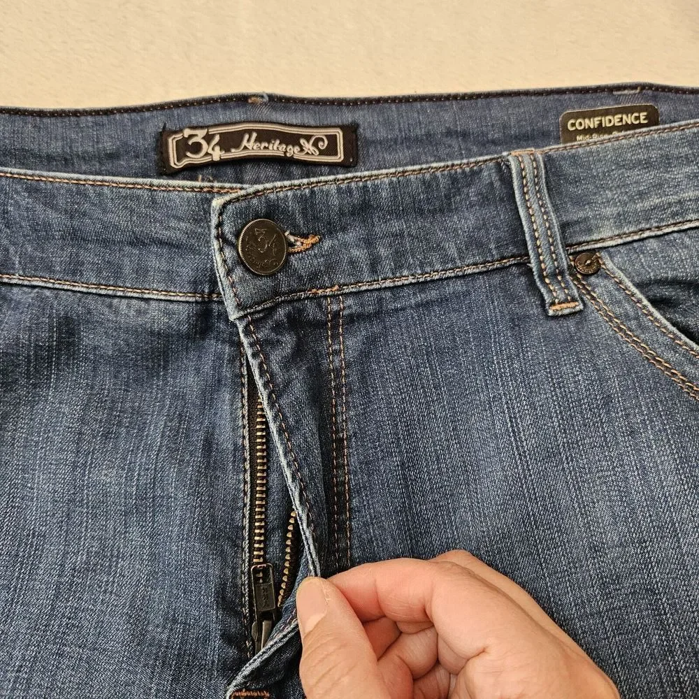 34 Heritage Jeans Mens 41 x 32.5 Confidence Mid Rise Relax‎ Blue Dark Wash Denim